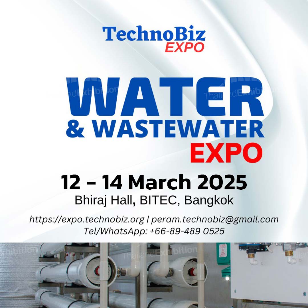 Thai Water Expo 2025 – передовая платформа для презентации водных технологий и развития партнерств. Присоединяйтесь к нам с 12 по 14 марта 2025 года в BITEC, Бангкок.